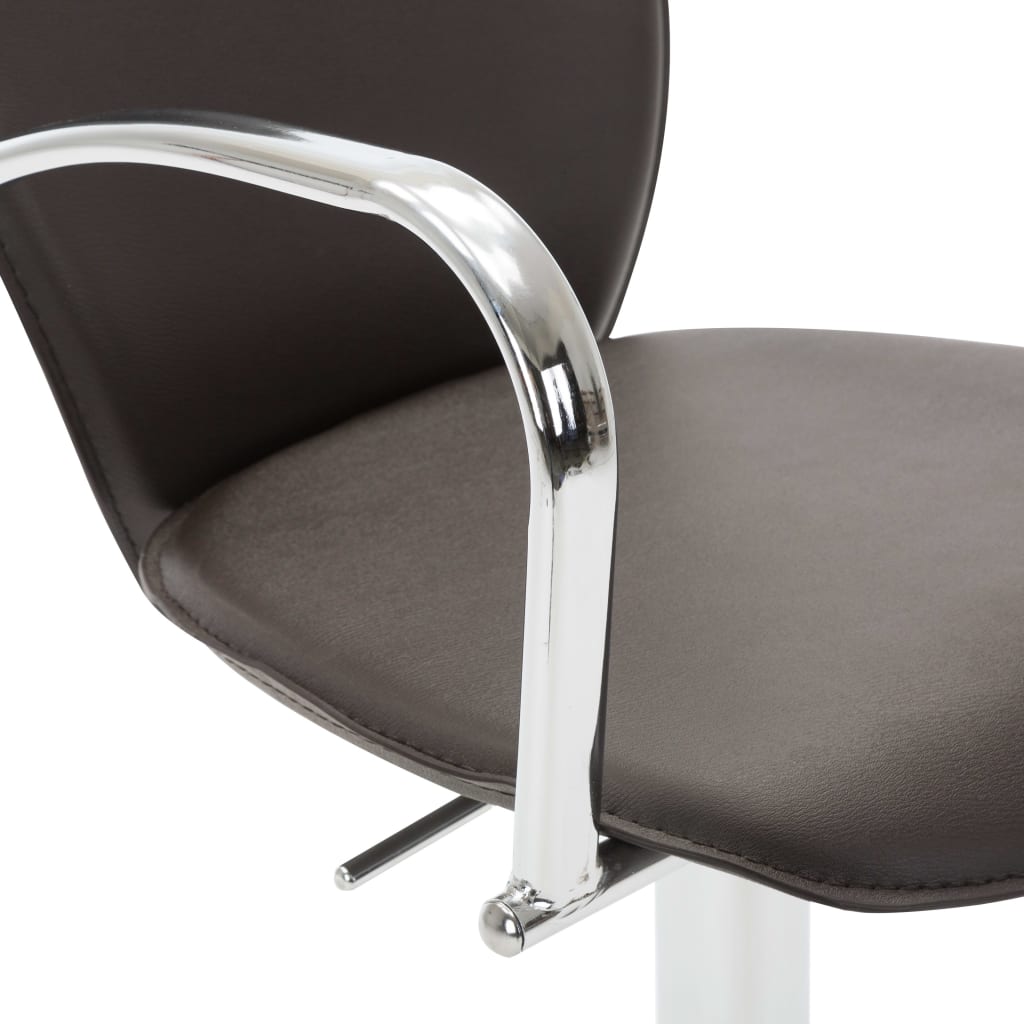 vidaXL bāra krēsli ar roku balstiem, 2 gab., brūna mākslīgā āda