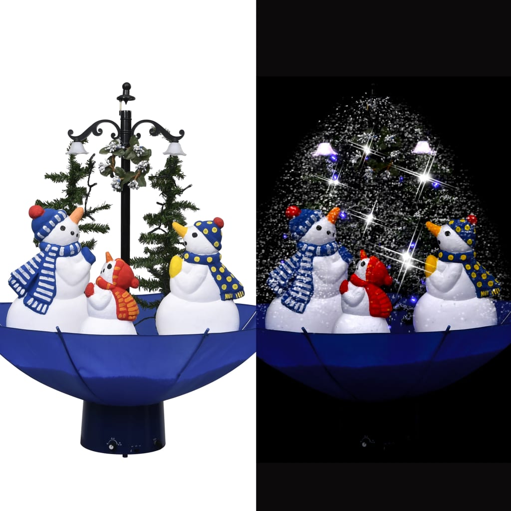 vidaXL mākslīgā Ziemassvētku egle ar pamatni, zila, 75 cm, PVC