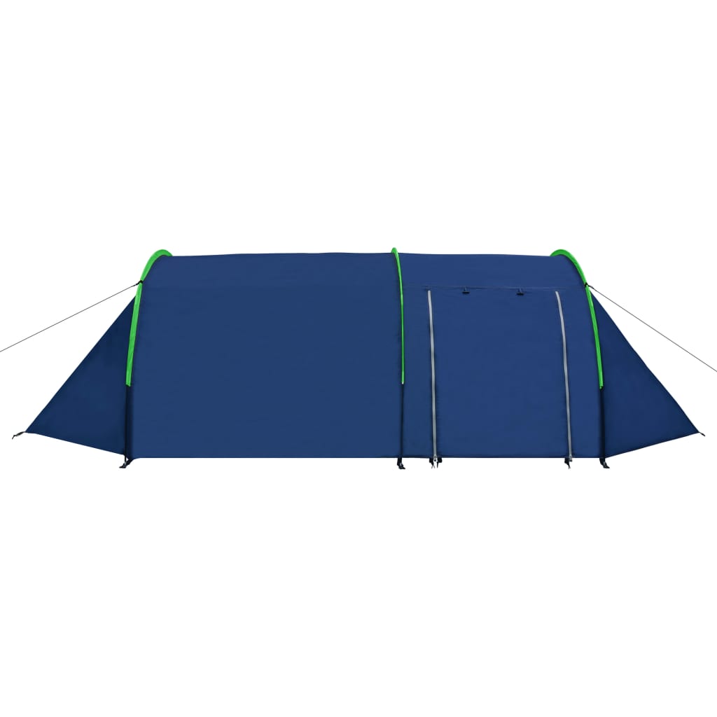 vidaXL četrvietīga telts, tumši zila ar zaļu
