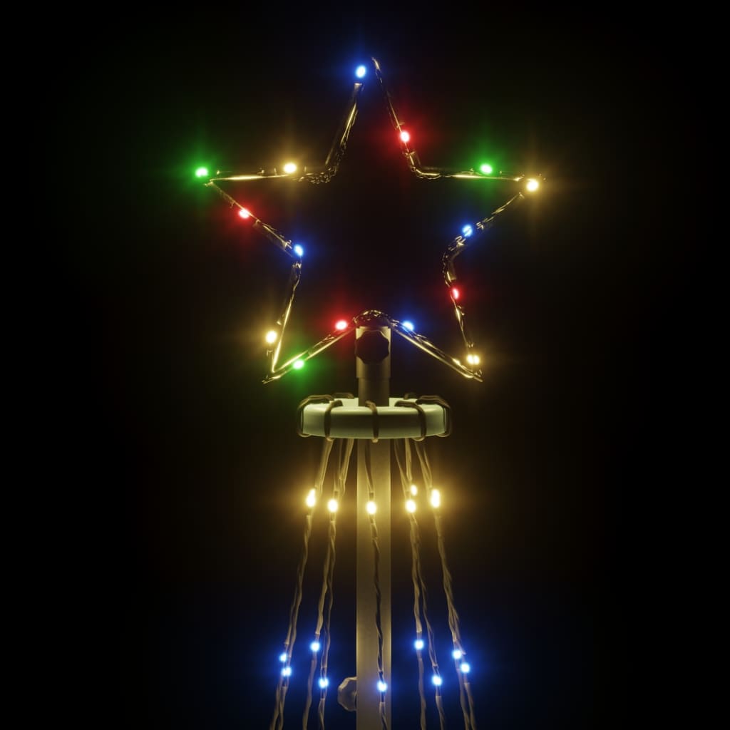 vidaXL Ziemassvētku egle, 310 krāsainas LED lampiņas, 100x300 cm