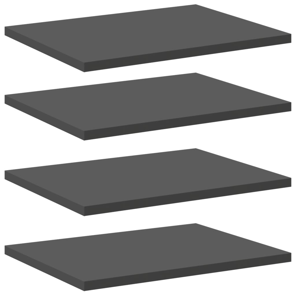 vidaXL plauktu dēļi, 4 gab., pelēki, 40x30x1,5 cm, skaidu plāksne