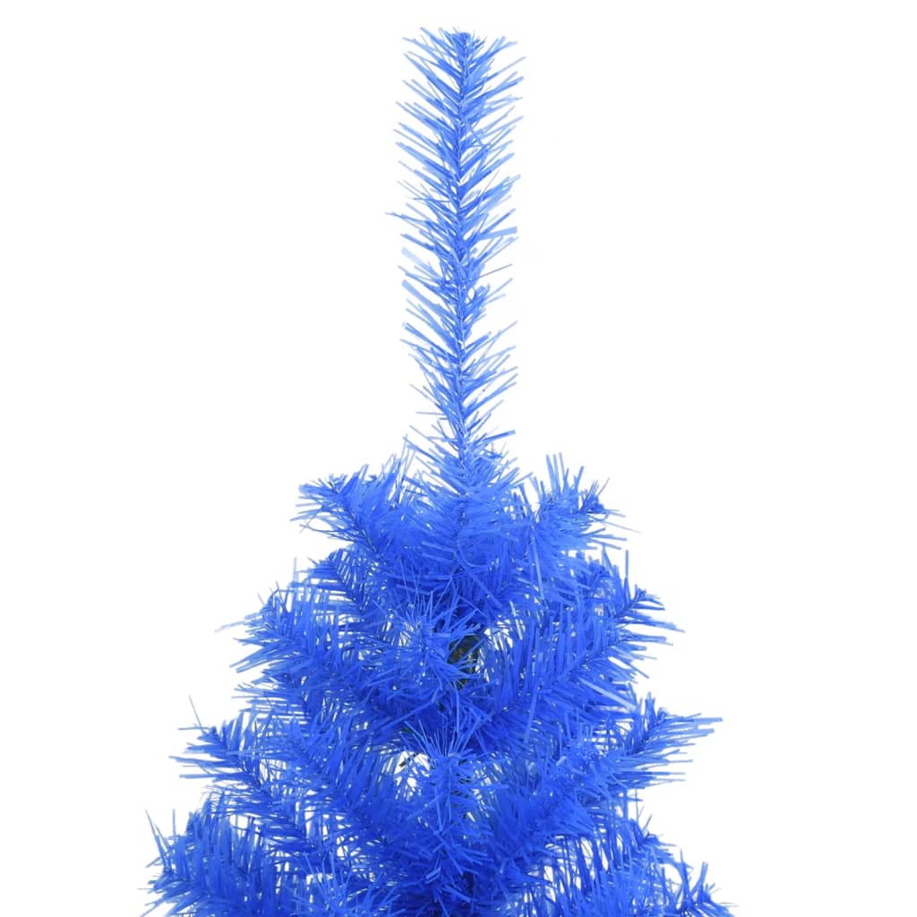 vidaXL mākslīgā Ziemassvētku egle ar statīvu, zila, 120 cm, PVC