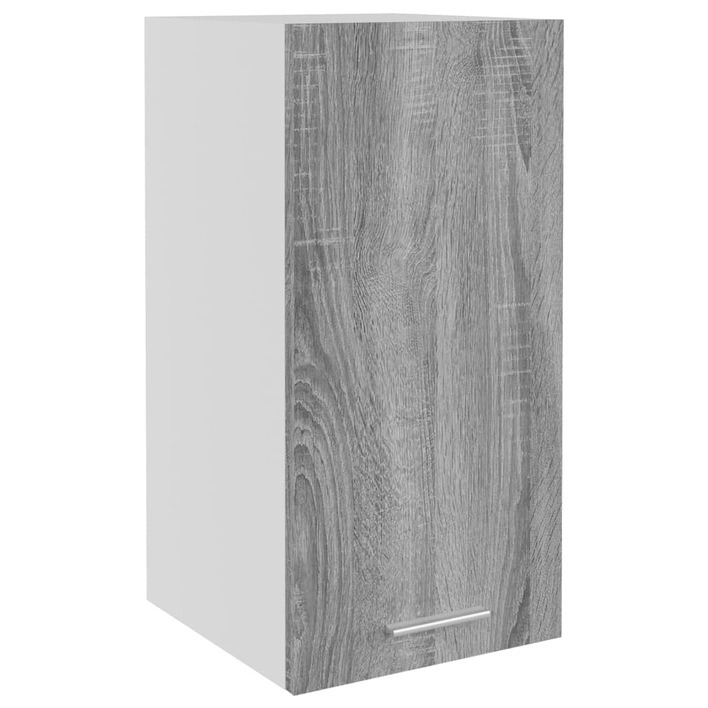 vidaXL sienas skapītis, pelēka ozola, 29,5x31x60 cm, inženierijas koks