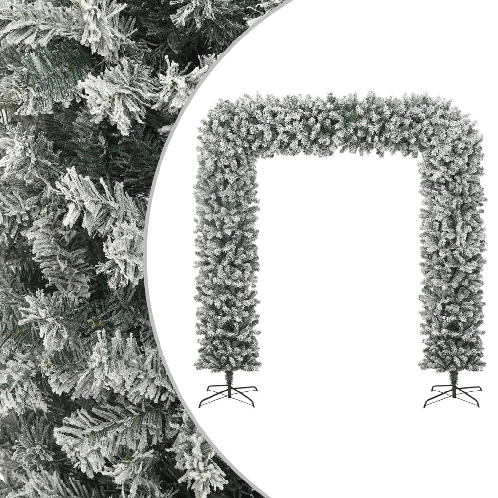 vidaXL Ziemassvētku arka ar skujām, sniegota, 240 cm