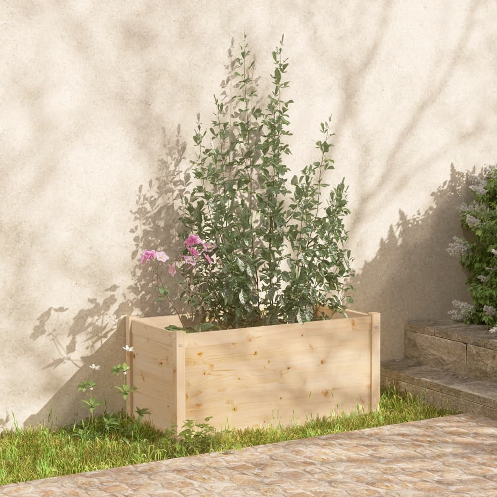 vidaXL dārza puķu kastes, 2 gab., 100x50x50 cm, priedes koks