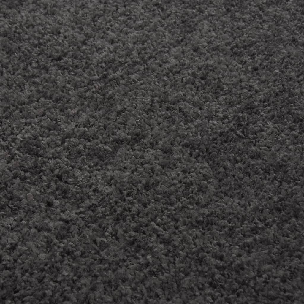 vidaXL paklājs, pinkains, antracītpelēks, 120x170 cm