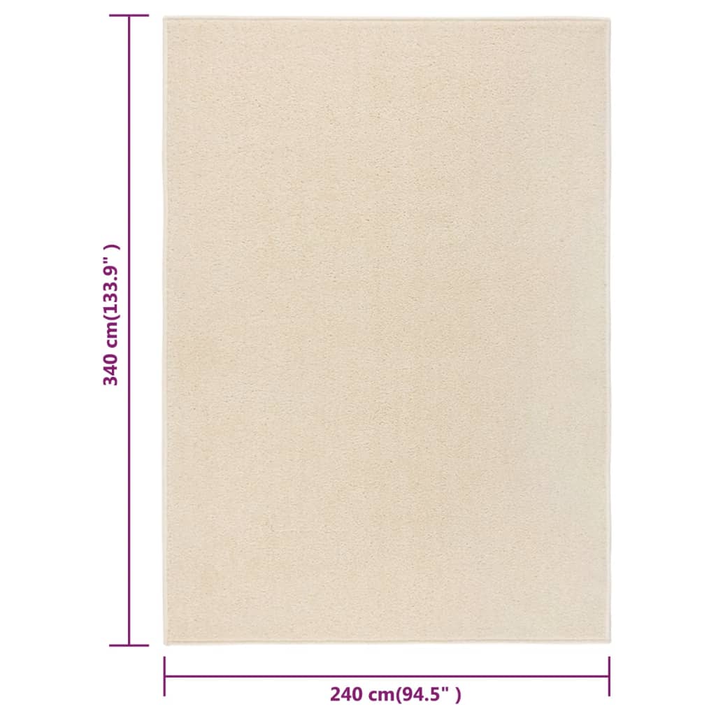vidaXL paklājs, 240x340 cm, krēmkrāsas