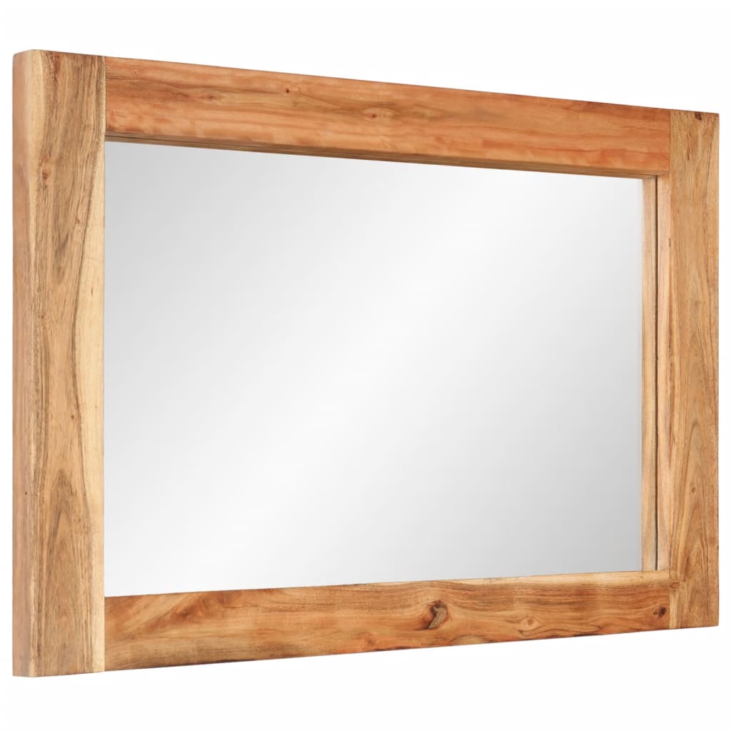 vidaXL spogulis, 70x50 cm, akācijas masīvkoks un stikls