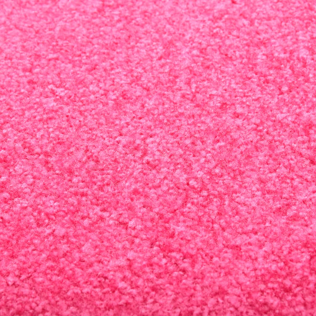 vidaXL durvju paklājs, mazgājams, rozā, 120x180 cm