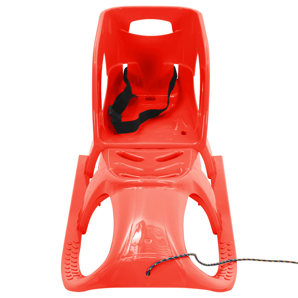 vidaXL bērnu ragavas ar sēdekli, sarkanas,102,5x40x23cm, polipropilēns