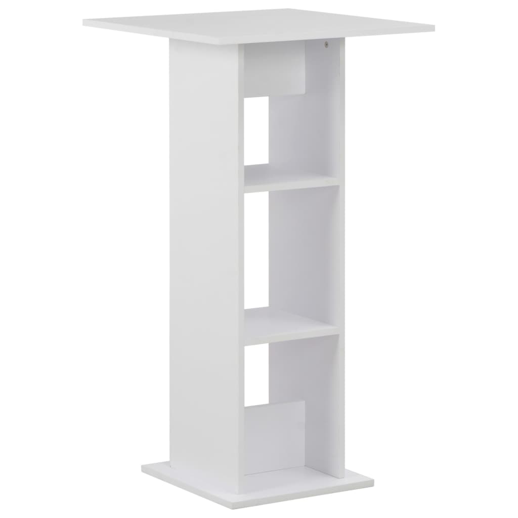 vidaXL bāra galds, 60x60x110 cm, balts