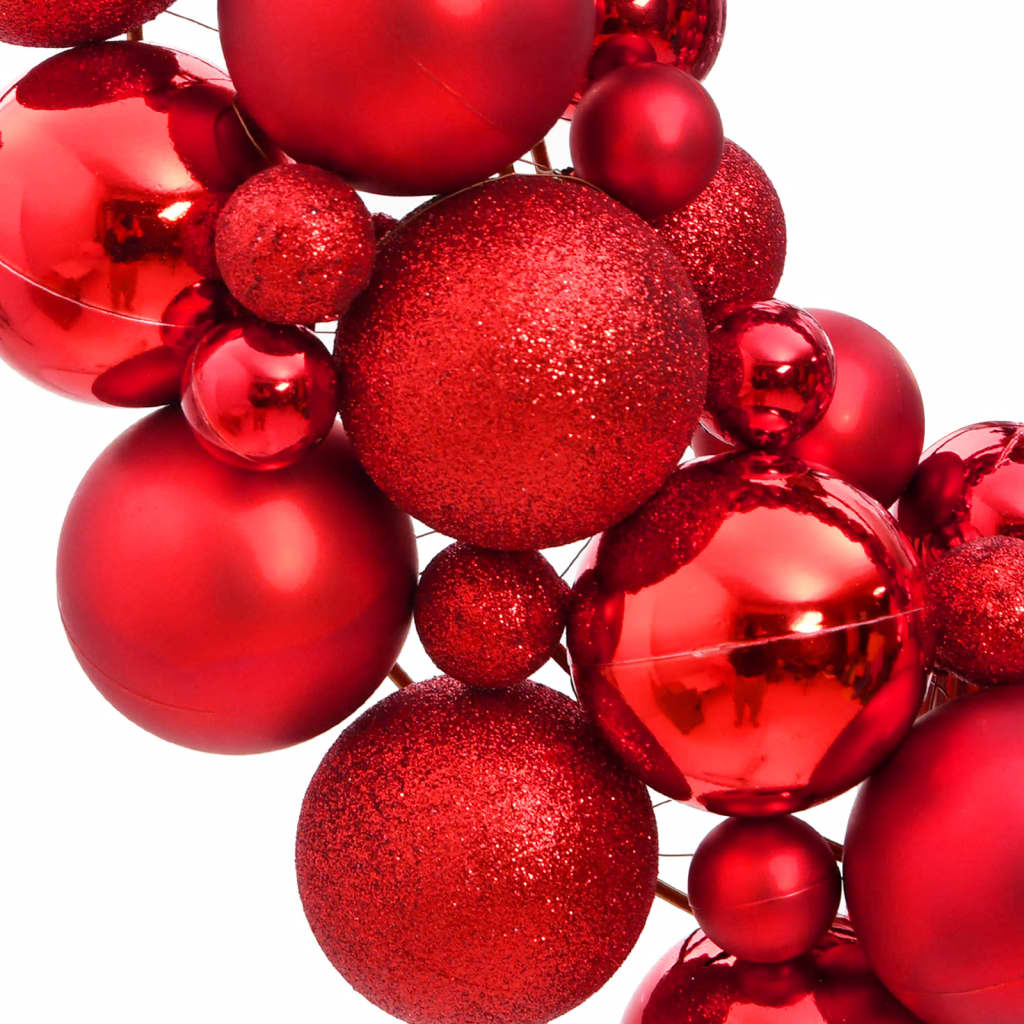 vidaXL Ziemassvētku vainags, sarkans, 45 cm, polistirols