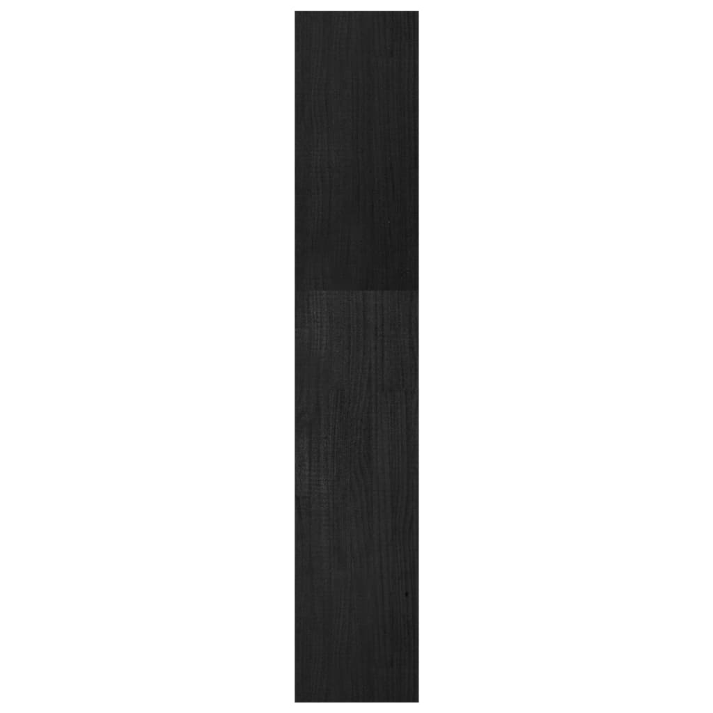 vidaXL grāmatu plaukts, melns, 40x35x167,5 cm, priedes masīvkoks