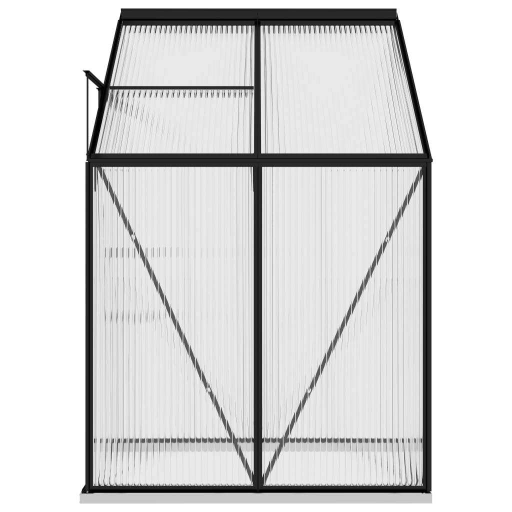 vidaXL siltumnīca, antracītpelēks alumīnijs, 2,7 m³