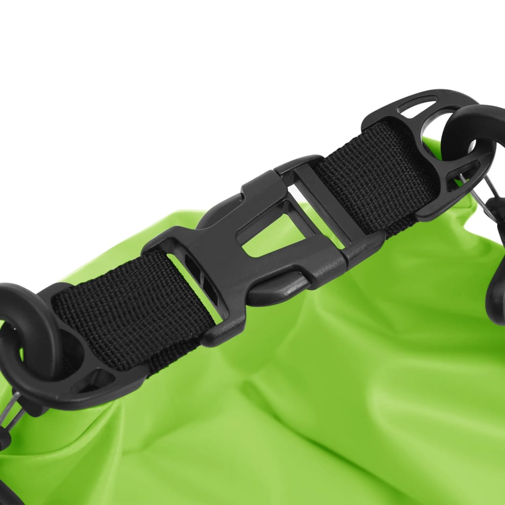 vidaXL ūdens soma ar rāvējslēdzēju, zaļa, 20 L, PVC