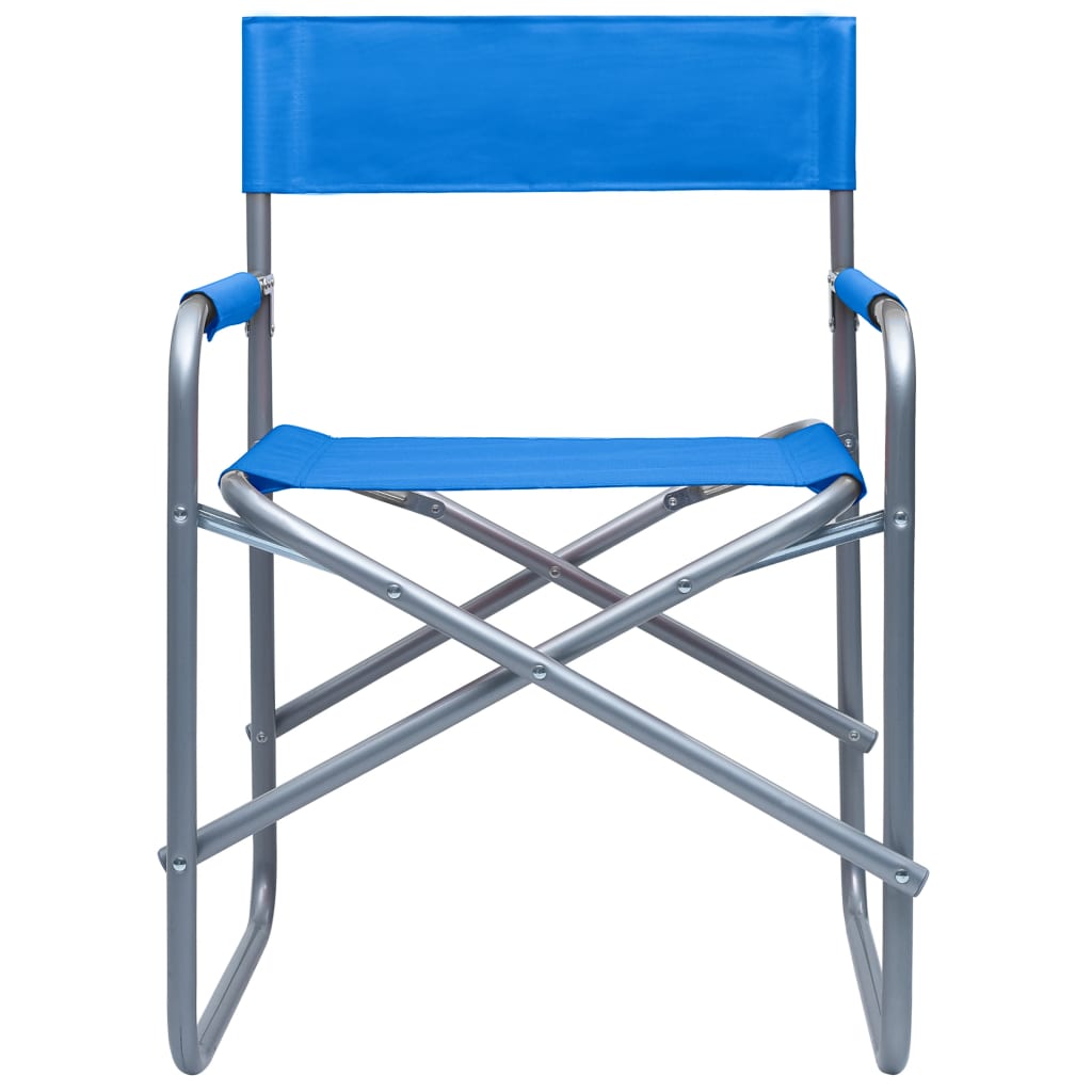 vidaXL režisora krēsli, 2 gab., tārauds, zili