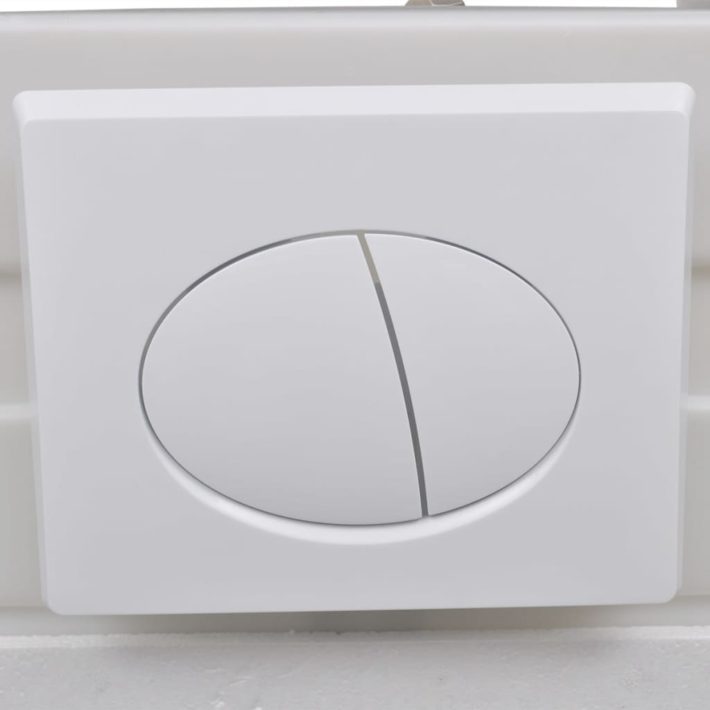 vidaXL tualetes pods ar tvertni, stiprināms pie sienas, balta keramika