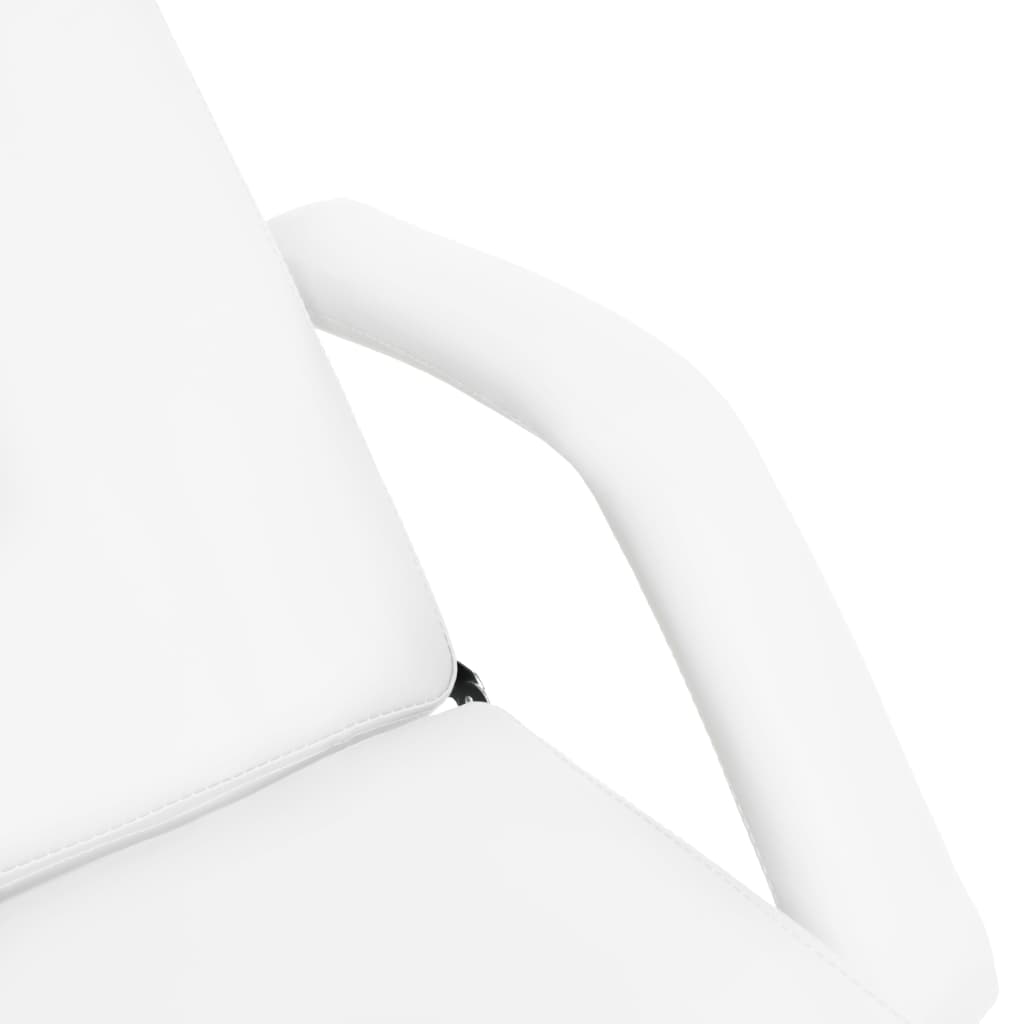 vidaXL masāžas galds, balts, 180x62x(87-112) cm