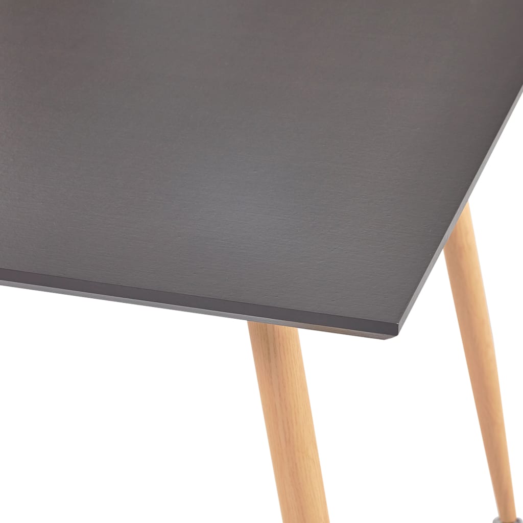 vidaXL virtuves galds, pelēka, ozolkoka krāsa, 80,5x80,5x73 cm, MDF