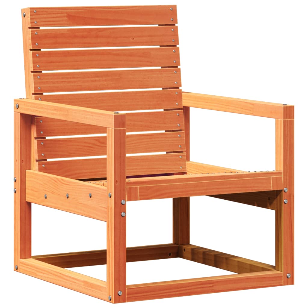 vidaXL dārza krēsls, vaska brūns, 57,5x63x76 cm, priedes masīvkoks