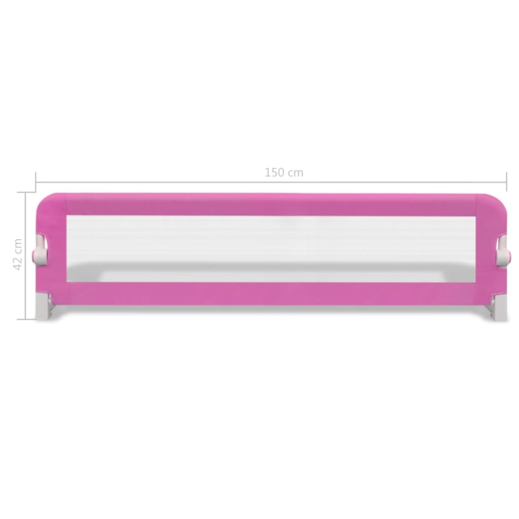 vidaXL bērnu gultas aizsargbarjeras, 2 gab., rozā, 150x42 cm