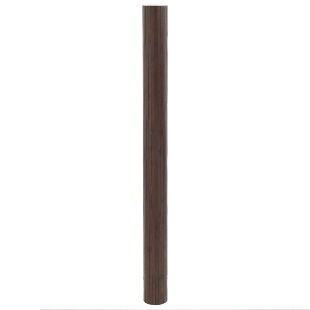vidaXL paklājs, taisnstūra forma, tumši brūns, 80x200 cm, bambuss