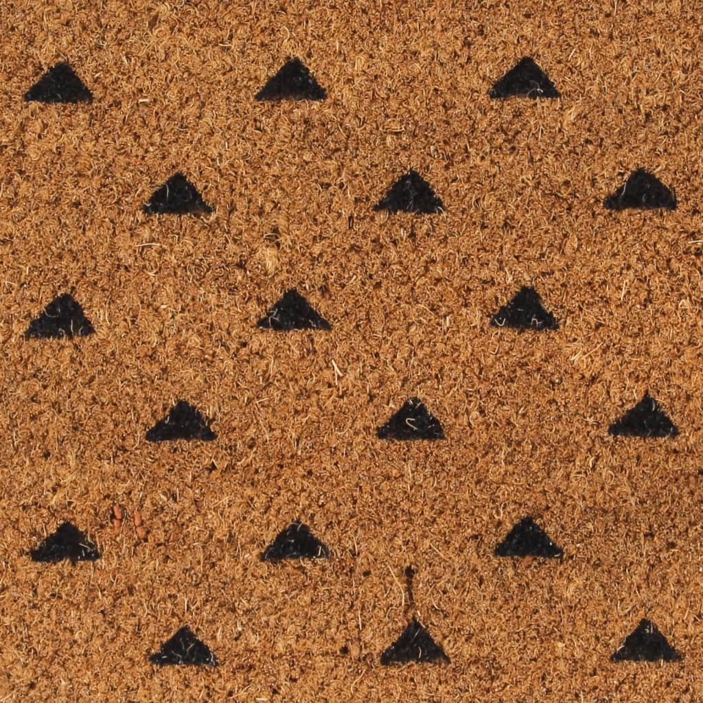vidaXL durvju paklājs, dabīga krāsa, 45x75 cm, pūkaina kokosa šķiedra
