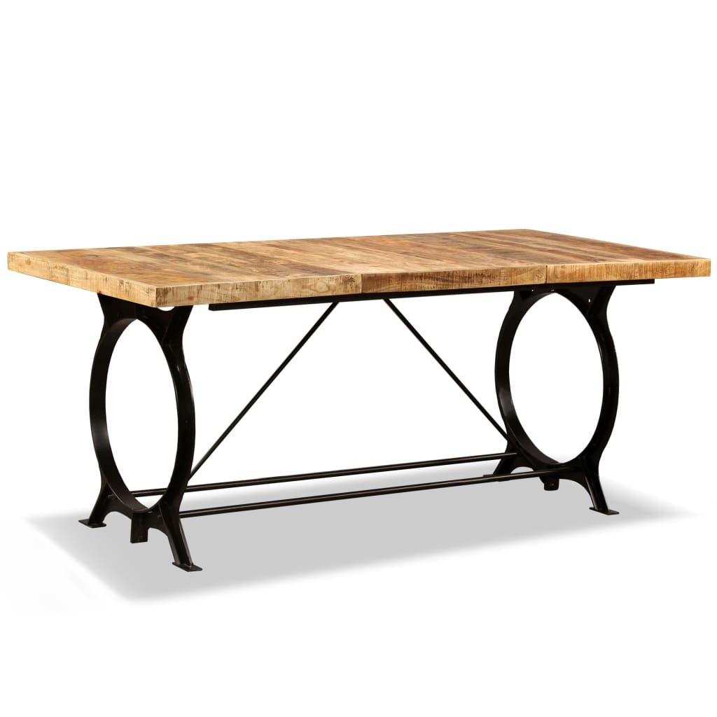 vidaXL virtuves galds, 180 cm, neapstrādāts mango masīvkoks