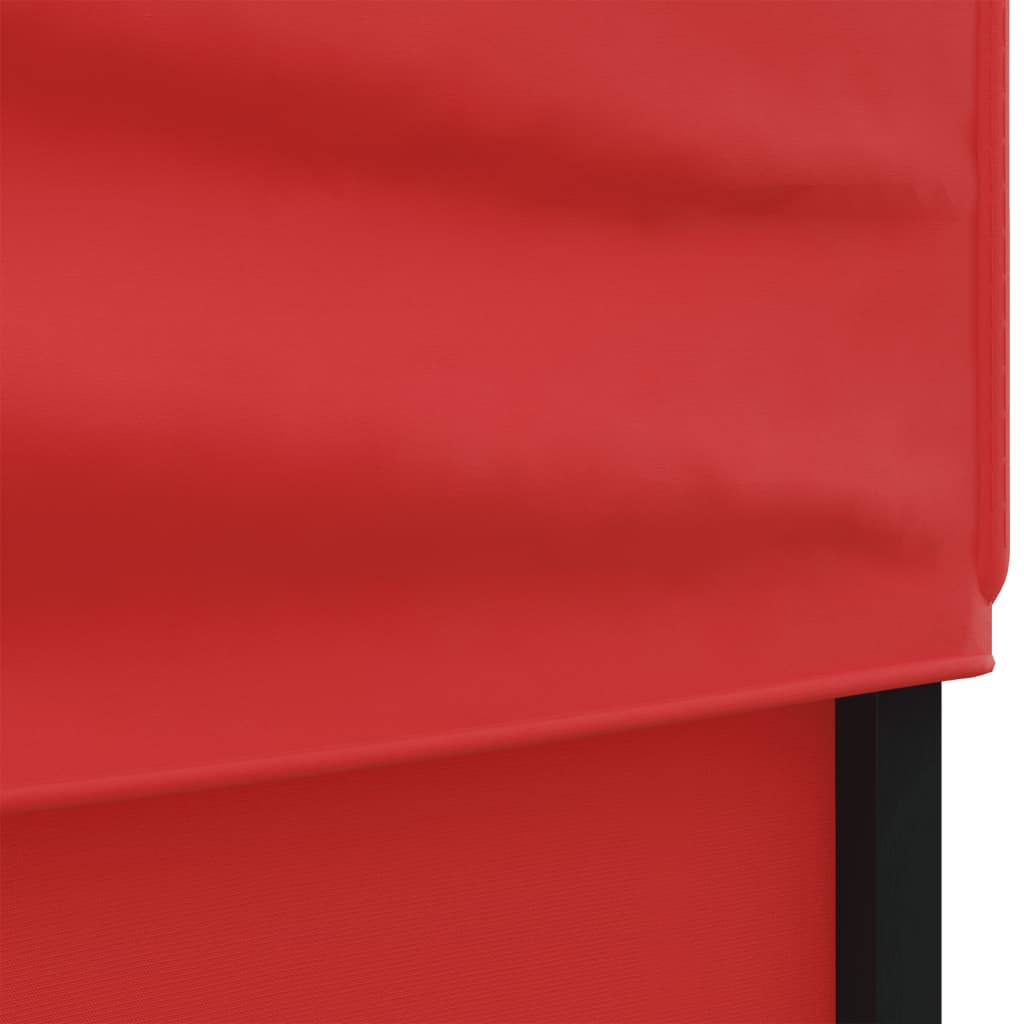 vidaXL saliekama nojume ar sienām, sarkana, 3x6 m