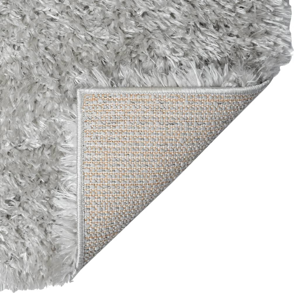 vidaXL paklājs, pinkains, pelēks, 160x230 cm, 50 mm