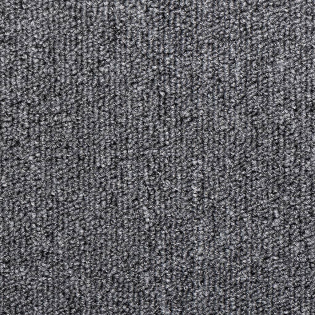 vidaXL kāpņu paklāji, 15 gab., 65x21x4 cm, tumši pelēki