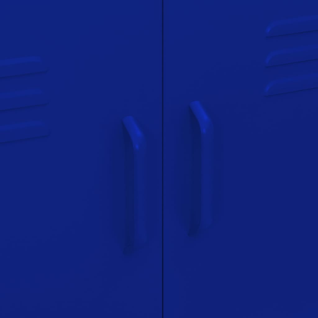 vidaXL skapītis, 80x35x101,5 cm, tērauds, tumši zils