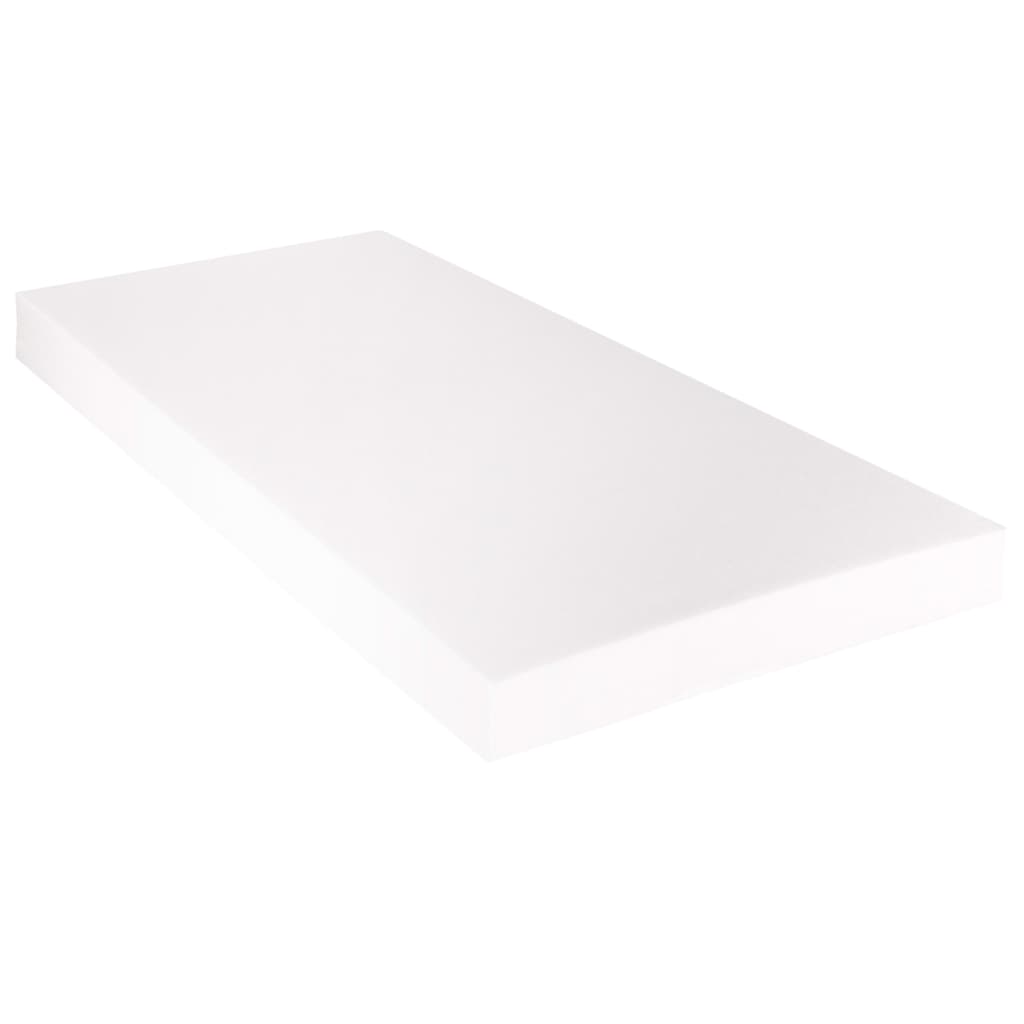 vidaXL gulta ar matraci, balta, 180x200 cm, mākslīgā āda