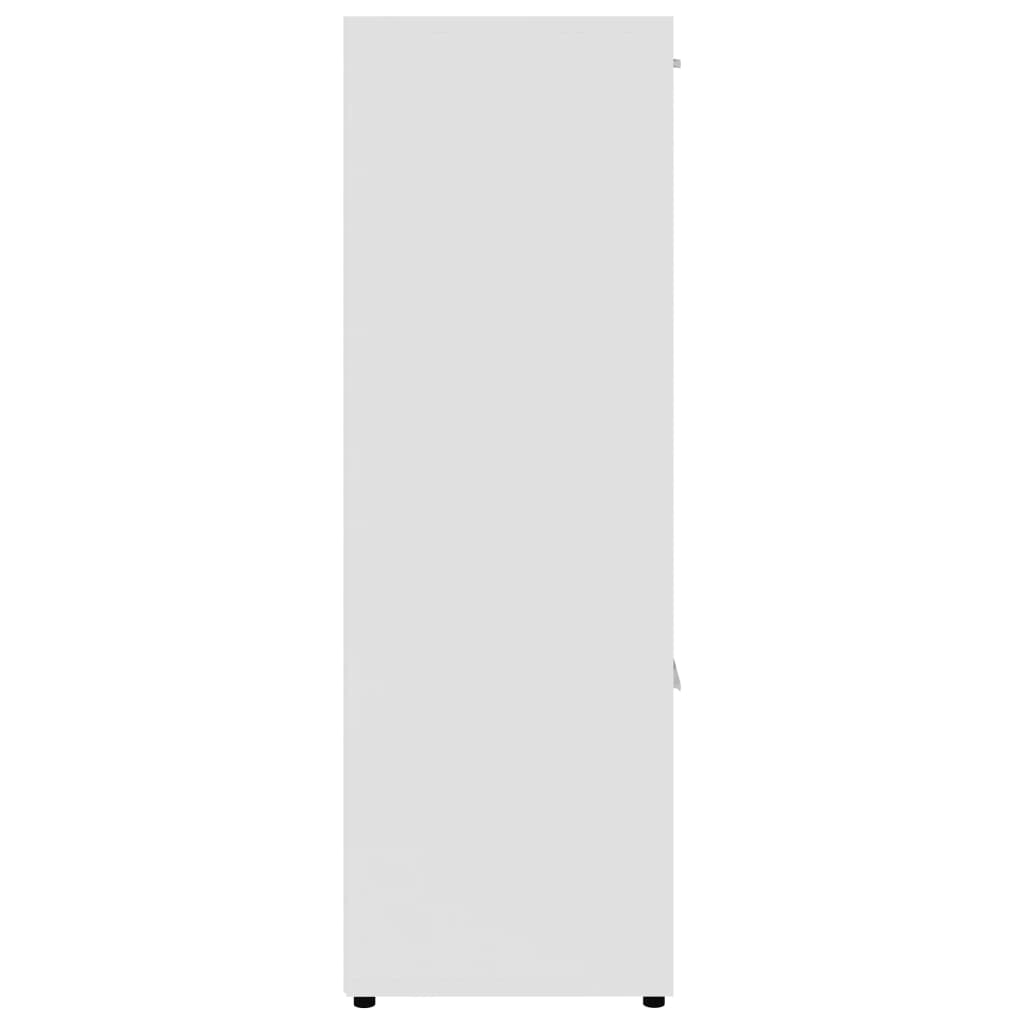 vidaXL grāmatu plaukts, balts, 90x30x90 cm, skaidu plāksne