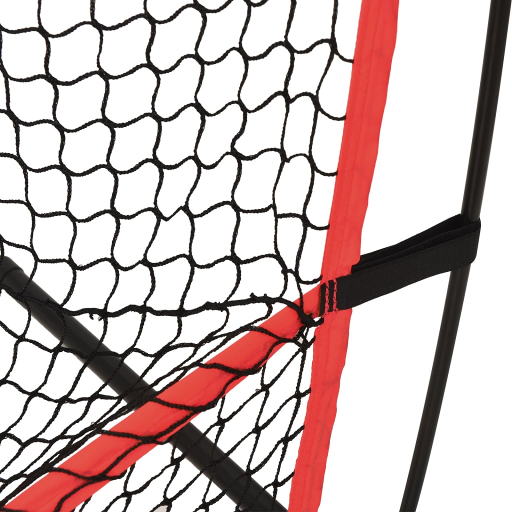 vidaXL beisbola tīkls, pārvietojams, melns un sarkans, 215x107x216 cm