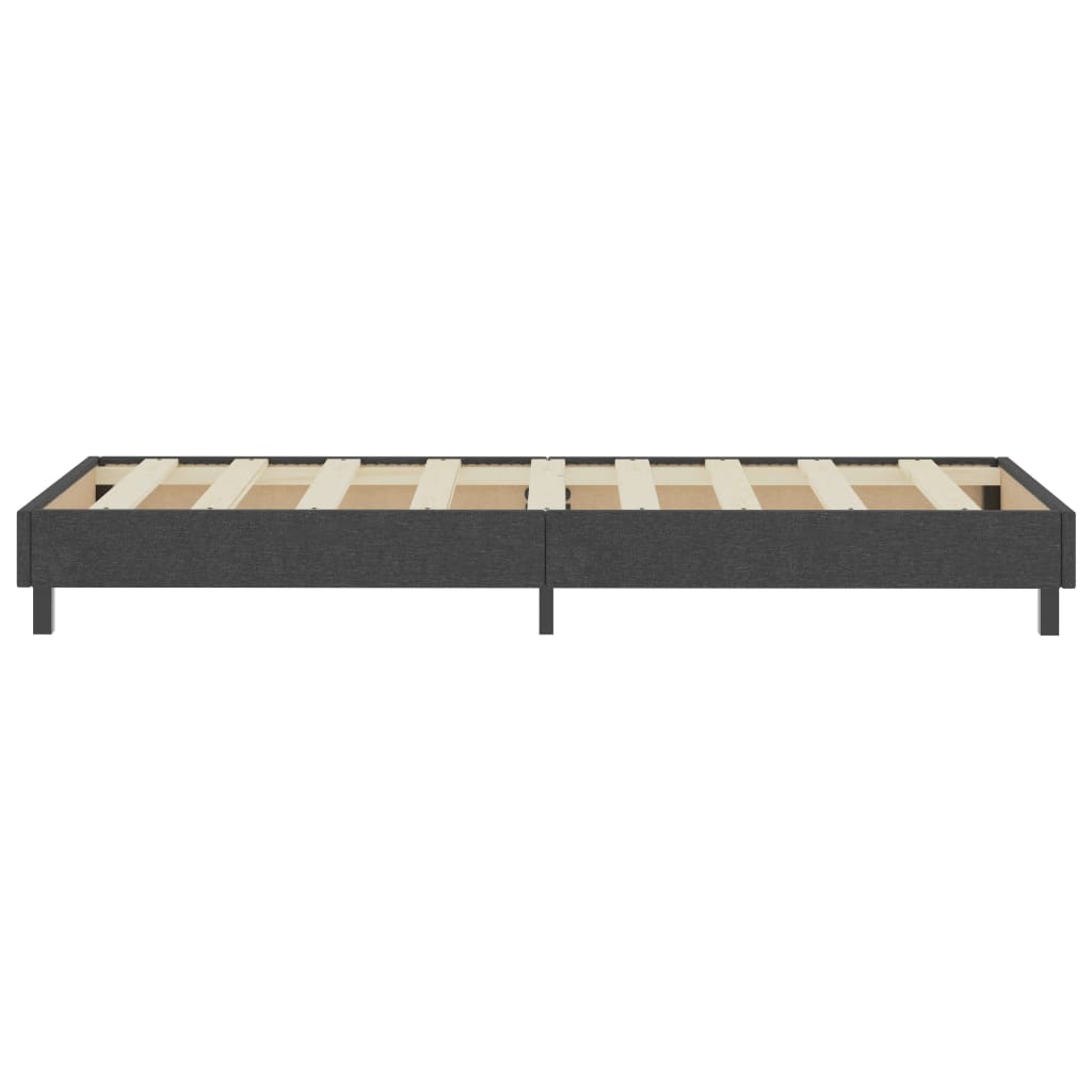 vidaXL gulta ar atsperu matraci, tumši pelēks audums, 80x200 cm