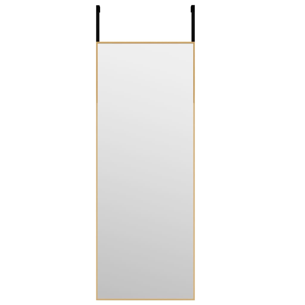 vidaXL durvju spogulis, zelta krāsa, 30x80 cm, stikls un alumīnijs