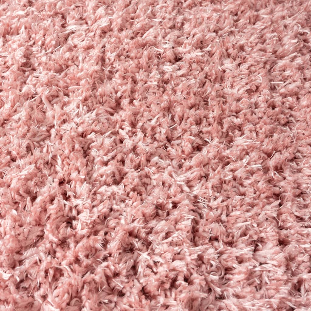 vidaXL paklājs, pinkains, rozā, 160x230 cm, 50 mm