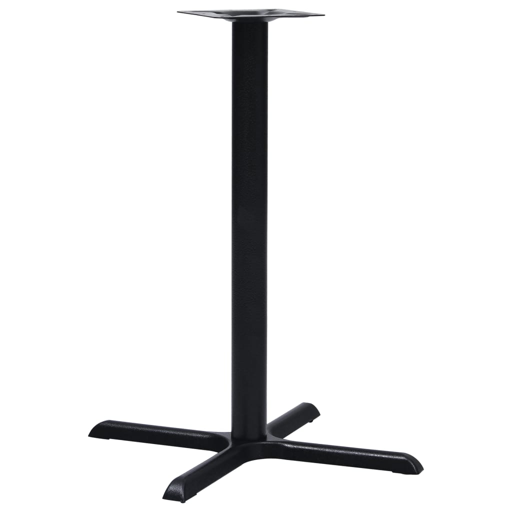 vidaXL bistro galda kāja, 76x76x107 cm, melns čuguns