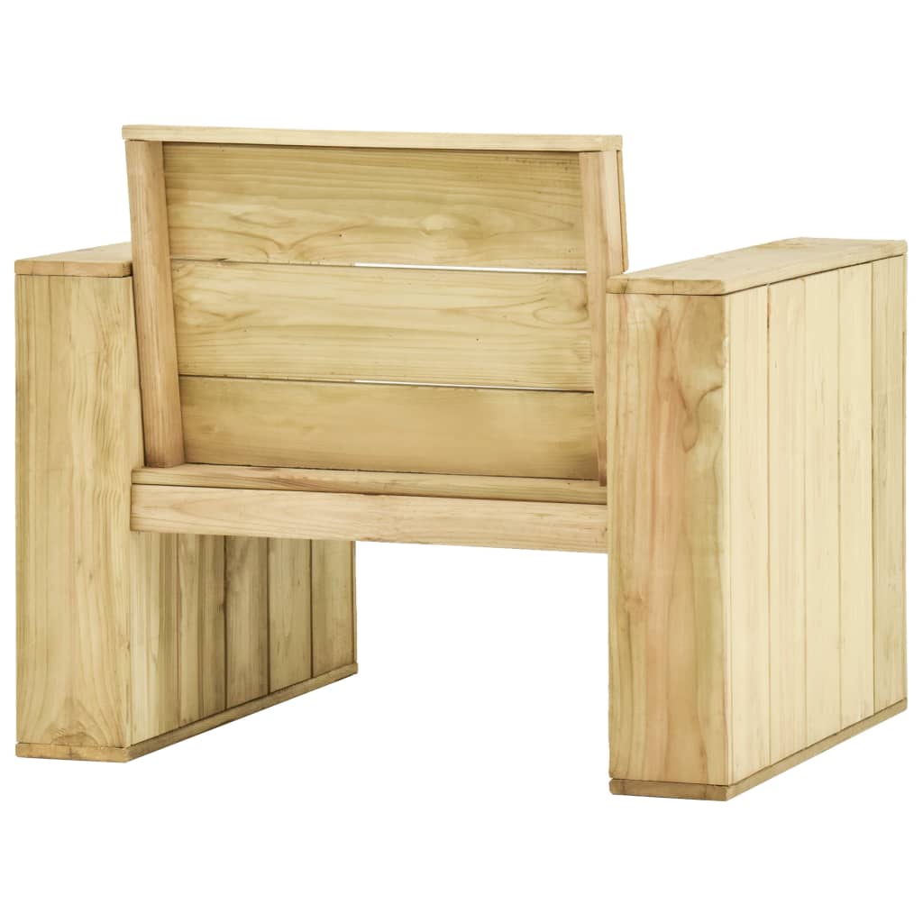 vidaXL dārza krēsli, 2 gab., 89x76x76 cm, impregnēts priedes koks