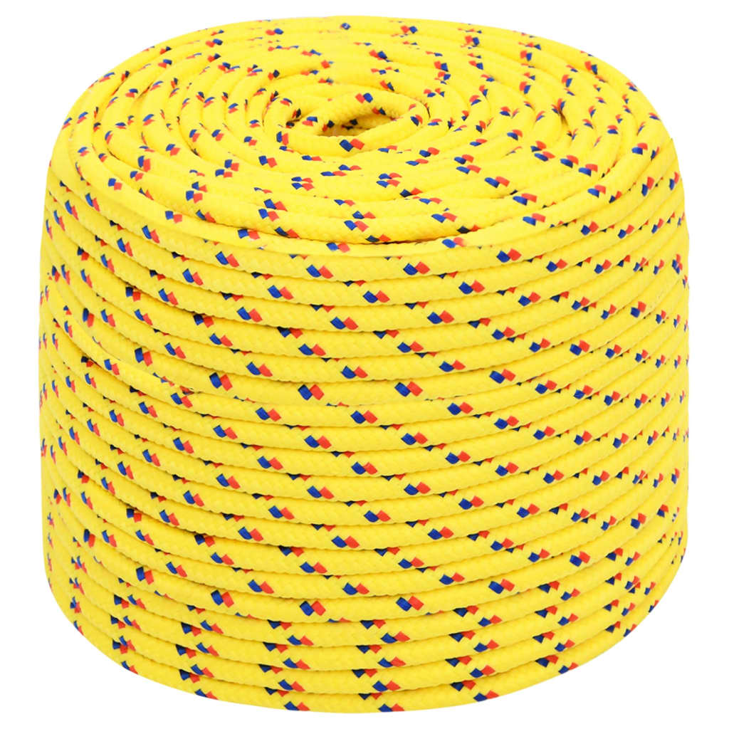 vidaXL laivu virve, dzeltena, 10 mm, 500 m, polipropilēns