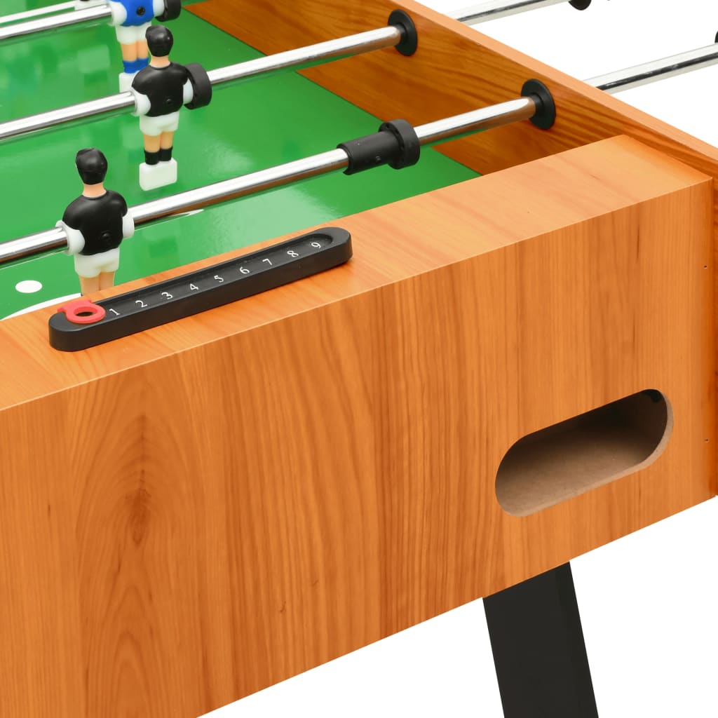 vidaXL futbola galds, salokāms, 121x61x80 cm, gaiši brūns
