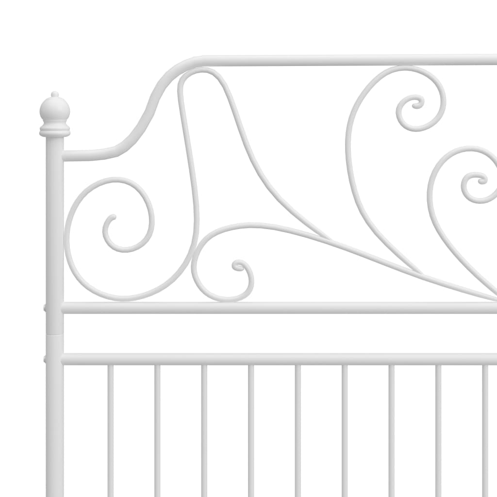 vidaXL gultas rāmis, balts, metāls, 160x200 cm