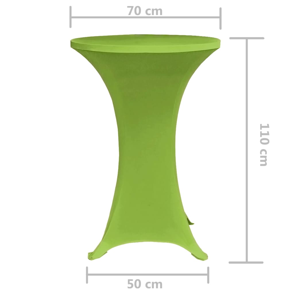 vidaXL galdu pārvalki, 2 gab., 70 cm, zaļi, elastīgi