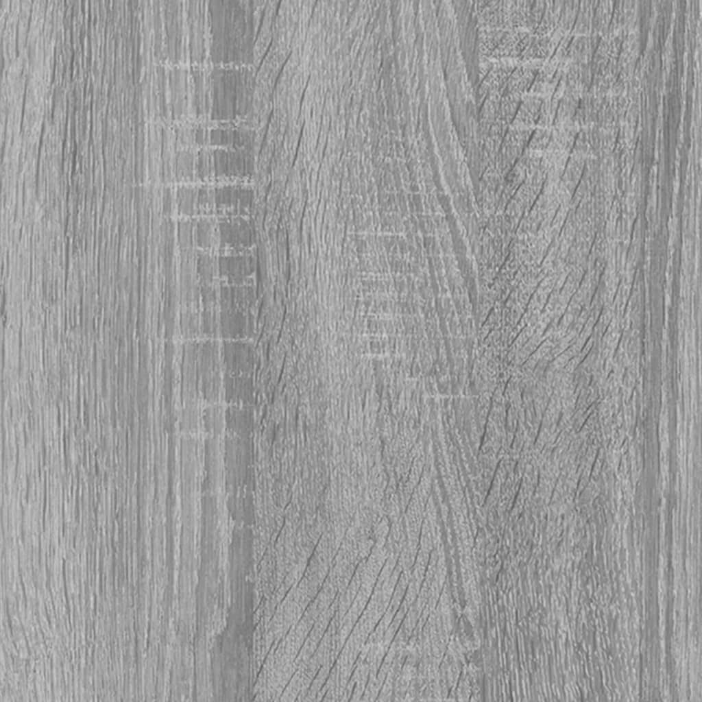 vidaXL kumode, pelēka ozolkoka, 34,5x34x90 cm, inženierijas koks