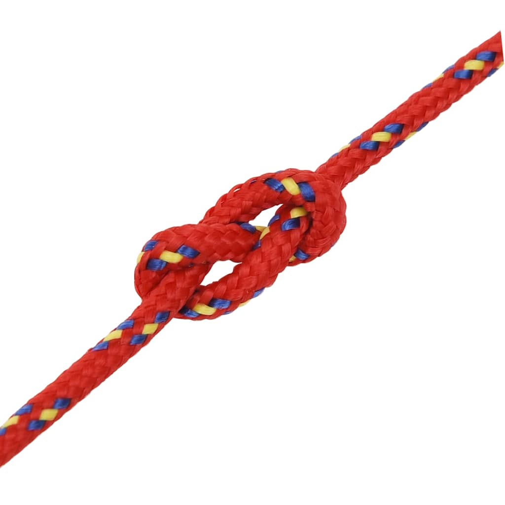 vidaXL laivu virve, sarkana, 2 mm, 25 m, polipropilēns