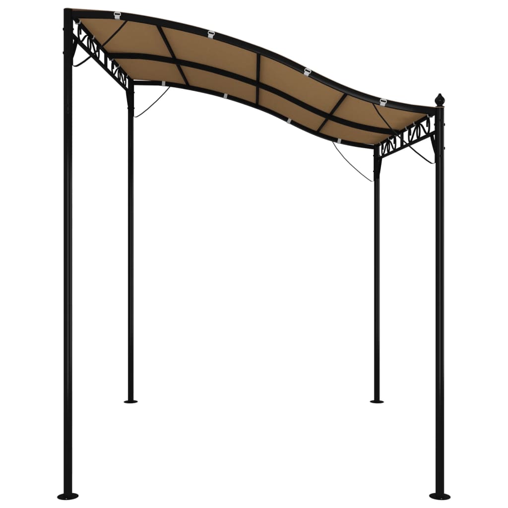 vidaXL nojume, pelēkbrūna, 2x2,3 m, 180 g/m², audums un tērauds