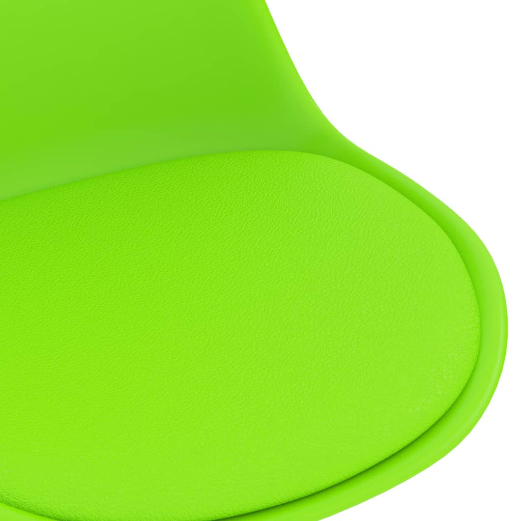 vidaXL grozāmi virtuves krēsli, 4 gab., zaļa mākslīgā āda