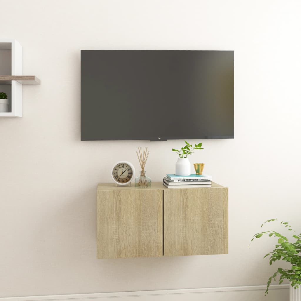 vidaXL piekarams TV skapītis, ozolkoka krāsa, 60x30x30 cm