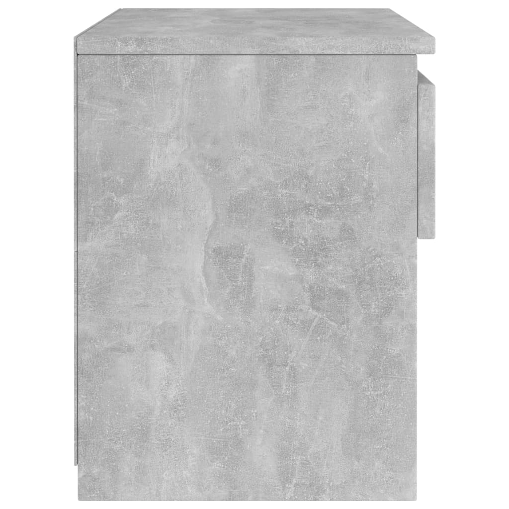 vidaXL naktsskapīši, 2 gb., betona pelēki, 40x30x39 cm, skaidu plāksne